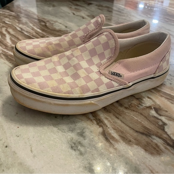 Lilac/white Vans slip on’s - Picture 2 of 5